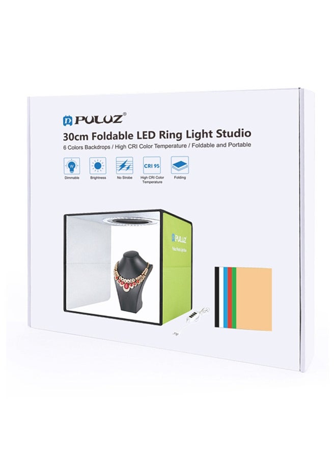 Lightbox Mini Photo Studio Light Box with 6 Color Backdrops Photo Shooting Tent Kit 80Pcs LED Light Room Foldable Photography Lighting