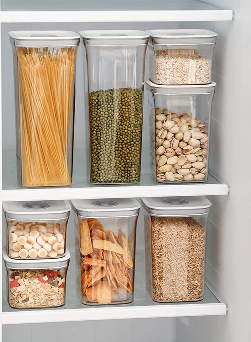 AUTOYSUR Airtight Food Storage Containers,Set of 6，Food Grade Plastic Sealed Storage Tank with Lock Lids,Kitchen Pantry Organization Storage Jars,Moisture Proof,for Candy,Coffee,Cereal (M:1000ML*6PC) - Image 4