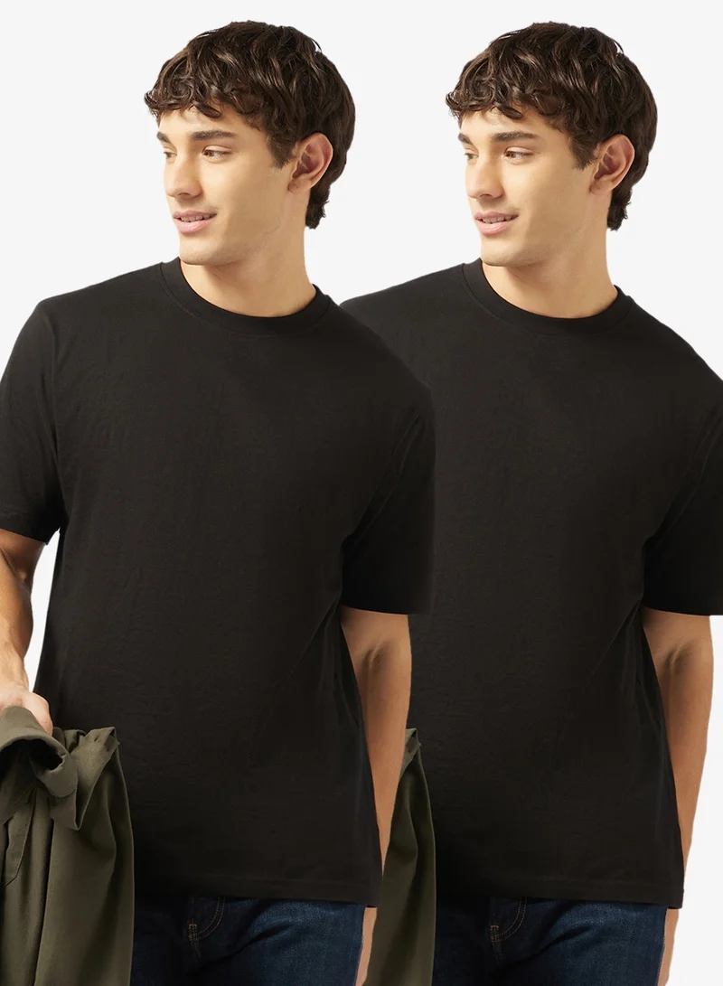 Pack of 2 Regular Fit T-Shirt