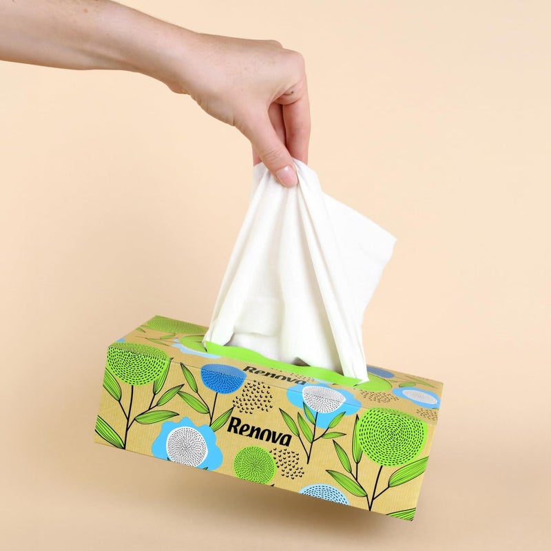 Repeated use resistant selected material Renova 100% Recycled Facial Tissues 72 Sheets Multi-market matching options - Image 5