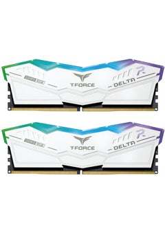 TeamGroup T-Force Delta RGB DDR5 Ram 32GB (2x16GB) 6000MHz PC5-48000 CL38 Intel XMP 3.0 & AMD Expo Compatible Desktop Memory Module Ram White FF4D532G6000HC38ADC01  - Image 1