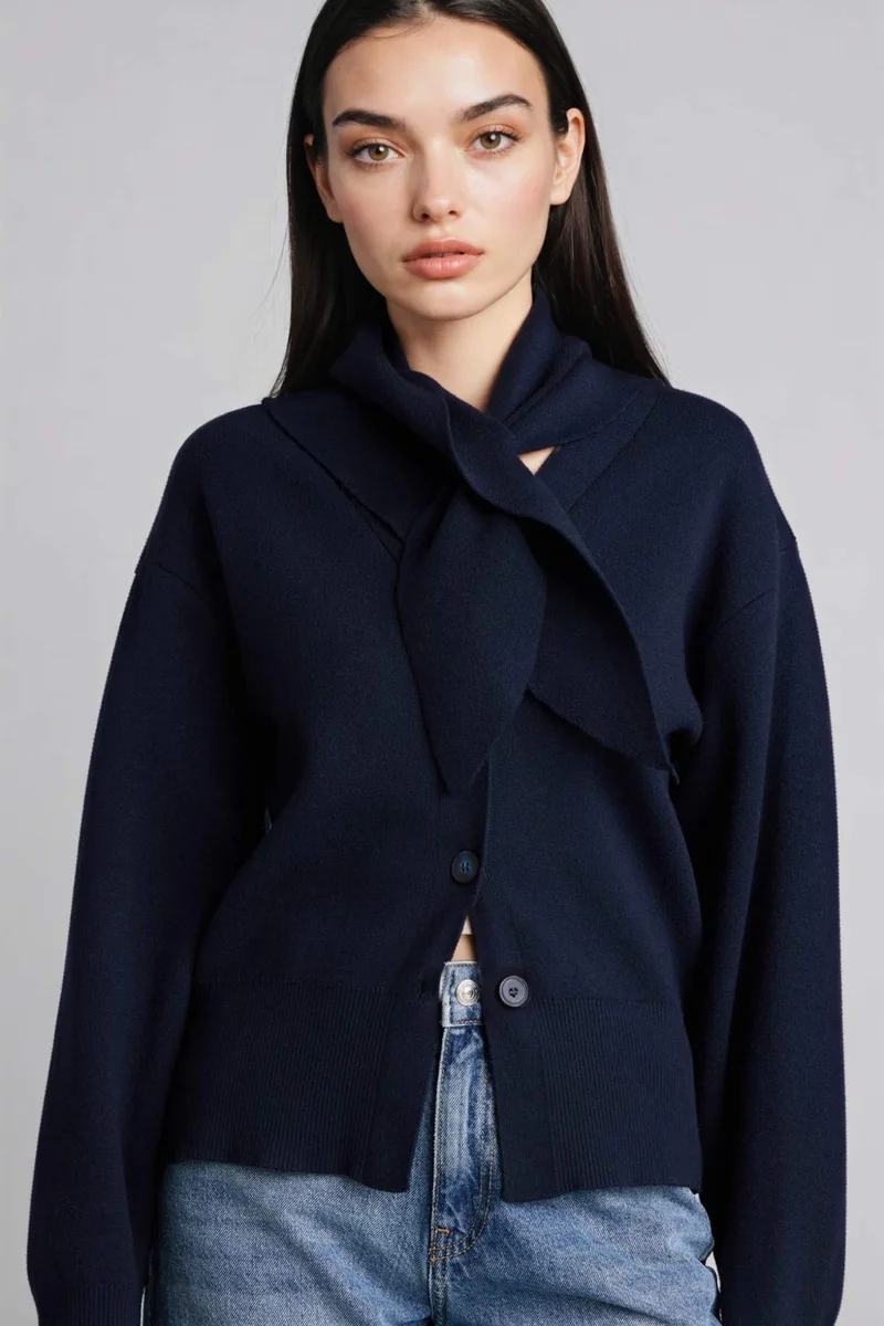 DeFacto Regular Fit V-Neck Knitwear Cardigan
