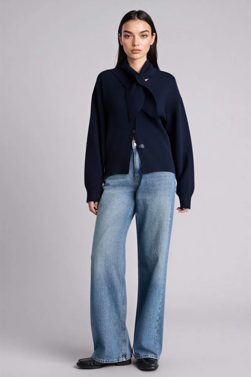 DeFacto Regular Fit V-Neck Knitwear Cardigan