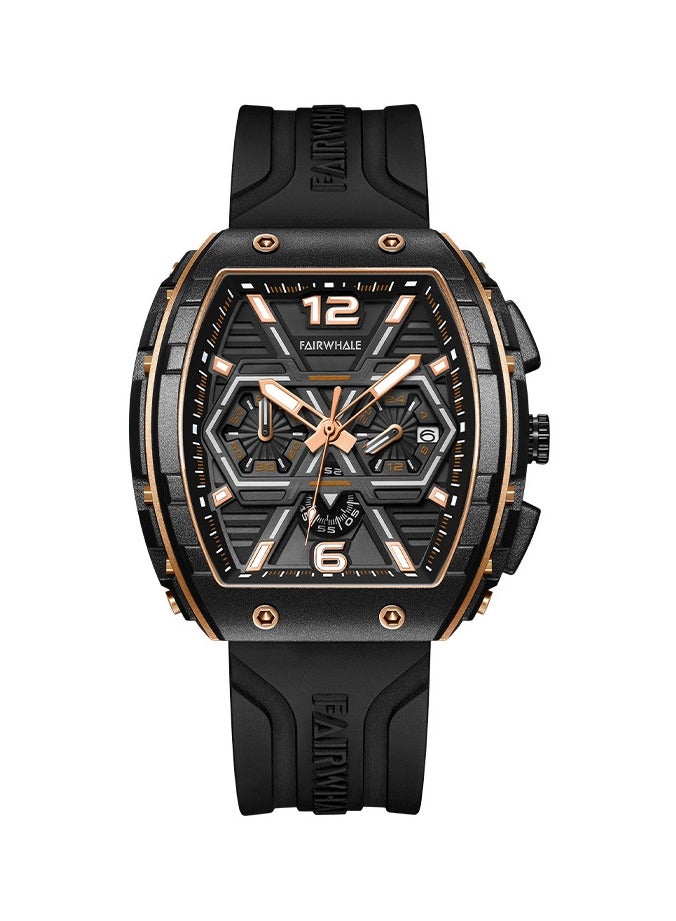 Mark Fairwhale Men's Multifunctional Chronograph Quartz Watch, Luminous Waterproof Casual Sports Watch - Image 1