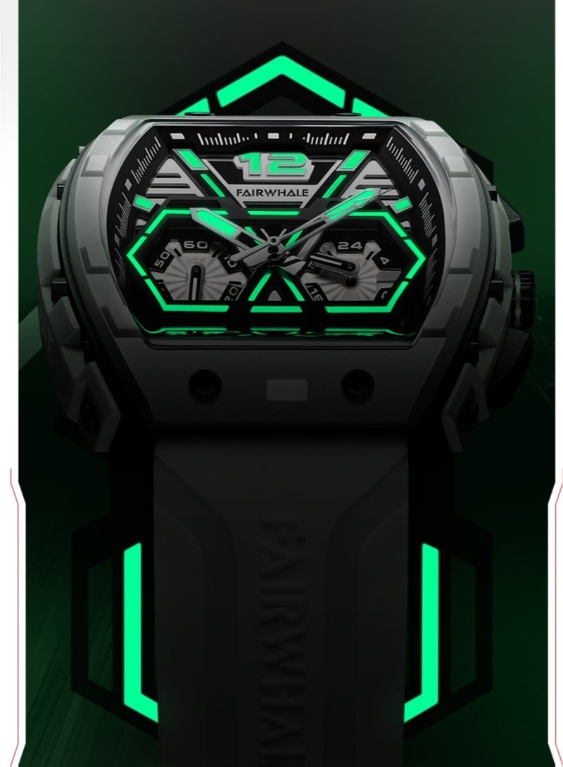 Mark Fairwhale Men's Multifunctional Chronograph Quartz Watch, Luminous Waterproof Casual Sports Watch - Image 2