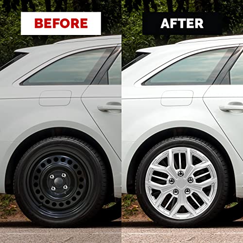 Pilot Automotive WH142-16S 16 Inch Super Sport Silver Universal Hubcap Wheel Covers For Cars - Set Of 4 - Fits Most Cars - Image 5