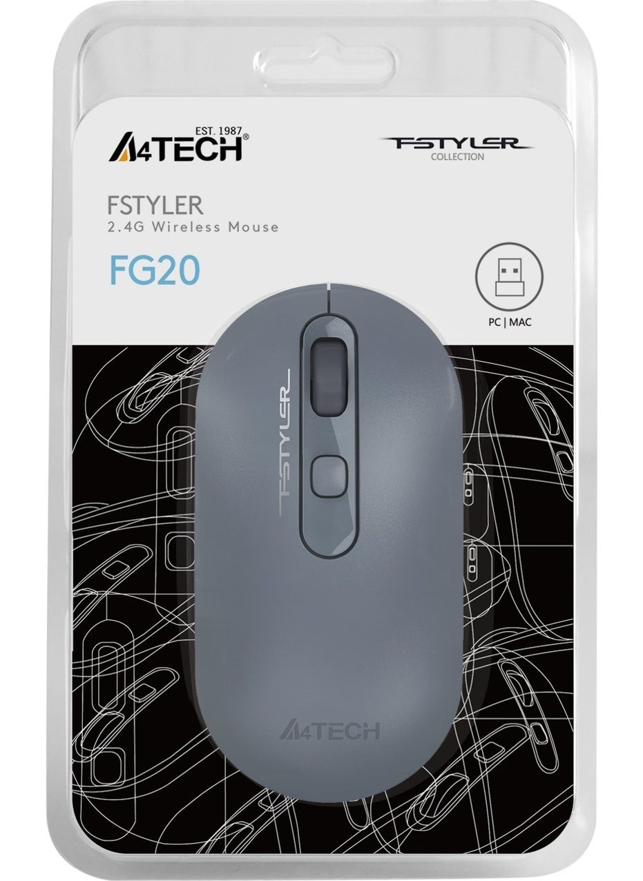 A4TECH A4 Tech FG20 Blue Nano Wireless Optical 2000 Dpi Mouse  - Image 3