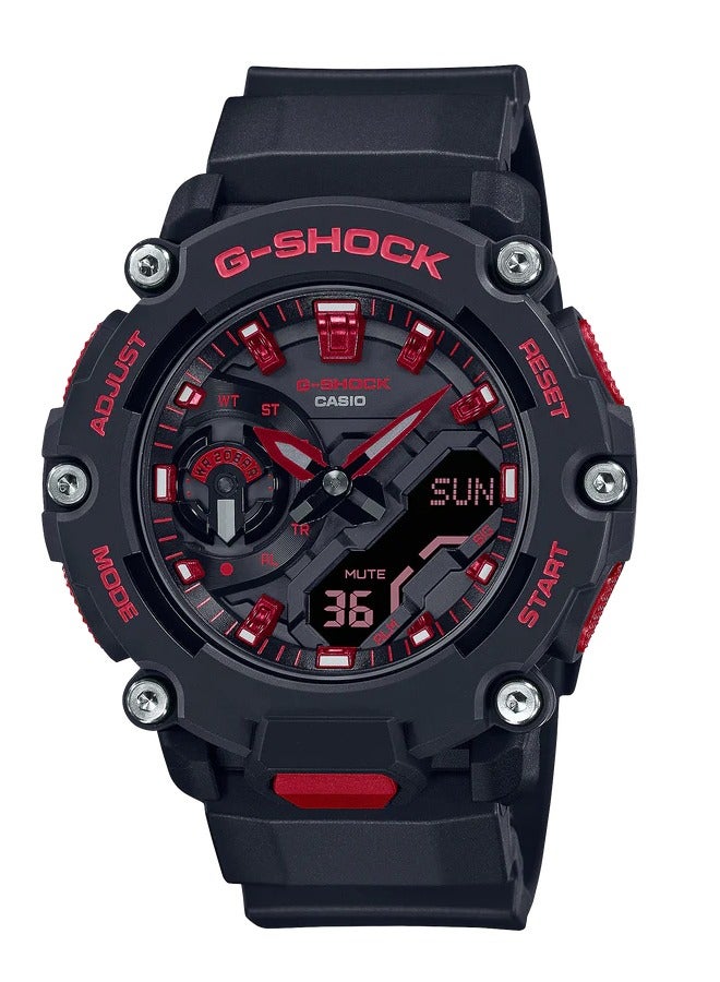 G-SHOCK Casio Analog-Digital Black Dial Men's Watch-GA-2200BNR-1ADR, Black - Image 1