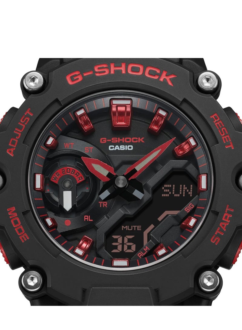 G-SHOCK Casio Analog-Digital Black Dial Men's Watch-GA-2200BNR-1ADR, Black - Image 3