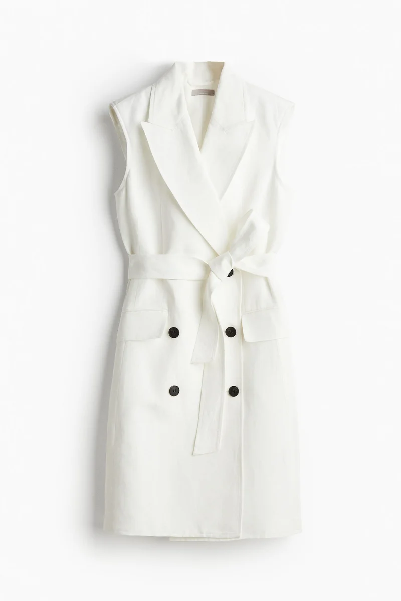 H&M Linen-blend blazer dress