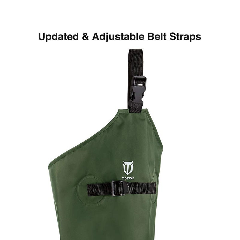 TIDEWE Hip Wader, Lightweight Hip Boot for Men and Women, 2-Ply PVC/Nylon Fishing Hip Wader Green Size 10 - Image 4