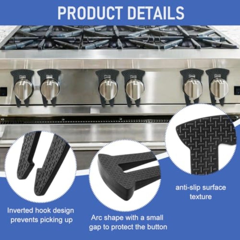 HANNEA 4 Pack Gas Stove Knob Locks Child Safety Stove Knob Covers Baby Proof Oven Lock with Silicone Material Toddler and Pet Safety Guards Prevent Accidental Touch for Kitchen Stove and Oven - Image 3