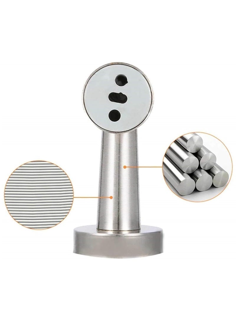 JAGGER JAGGER JBA260 Heavy Duty Stainless Steel 4 inch Door Magnet Stopper SoftCatch Door Stop Door Magnets to Hold Door Door Magnet 360 Angle Hold with Screw Fitting Combo Pack 4  - Image 2