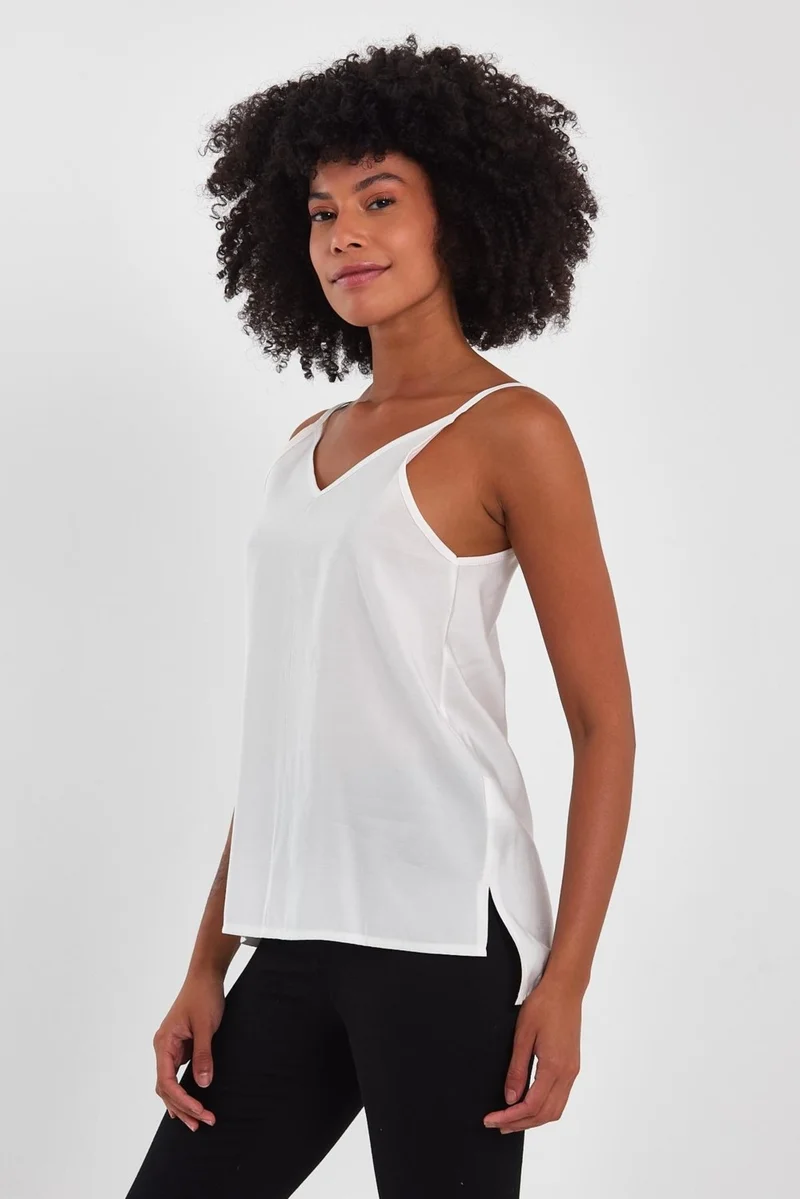 Alexander Gardi Slit Detailed Strappy Blouse (B23-00120)