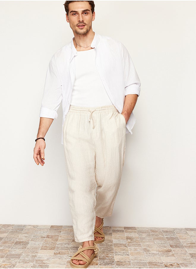 trendyol White Regular Fit Collar 100% Cotton Shirt with Embroidery Detail TMNSS24GO00009  - Image 2