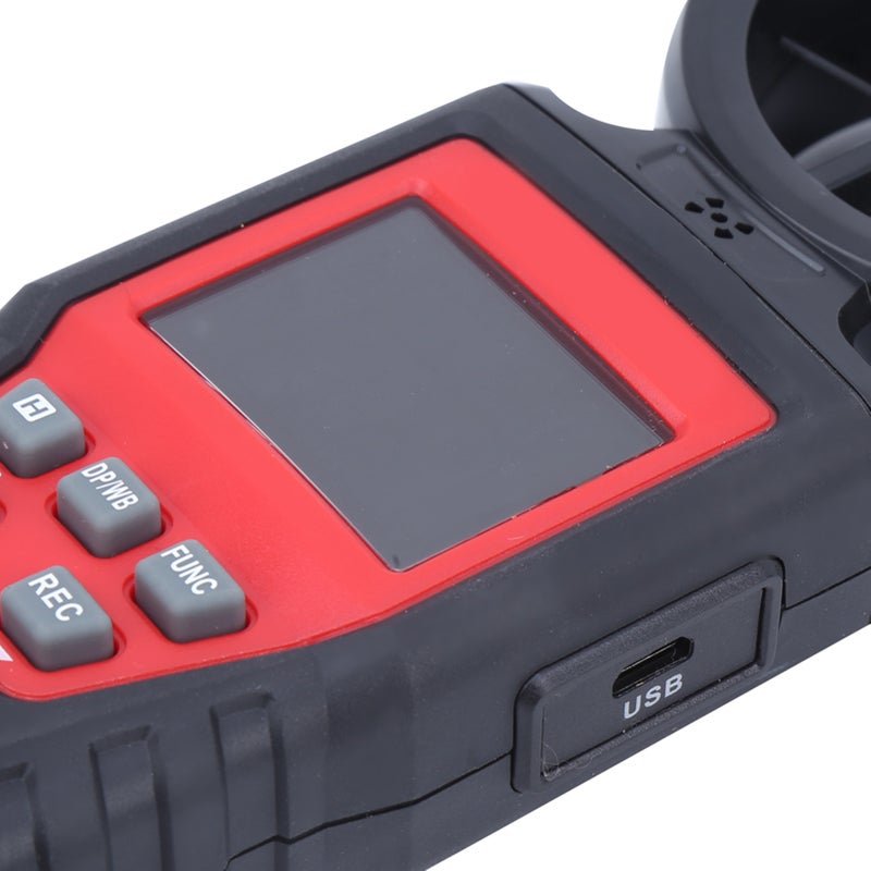 HT625B Handheld Digital Anemometer Air Flow Speed Gauge Temperature Humidity Tester Meter - Image 3