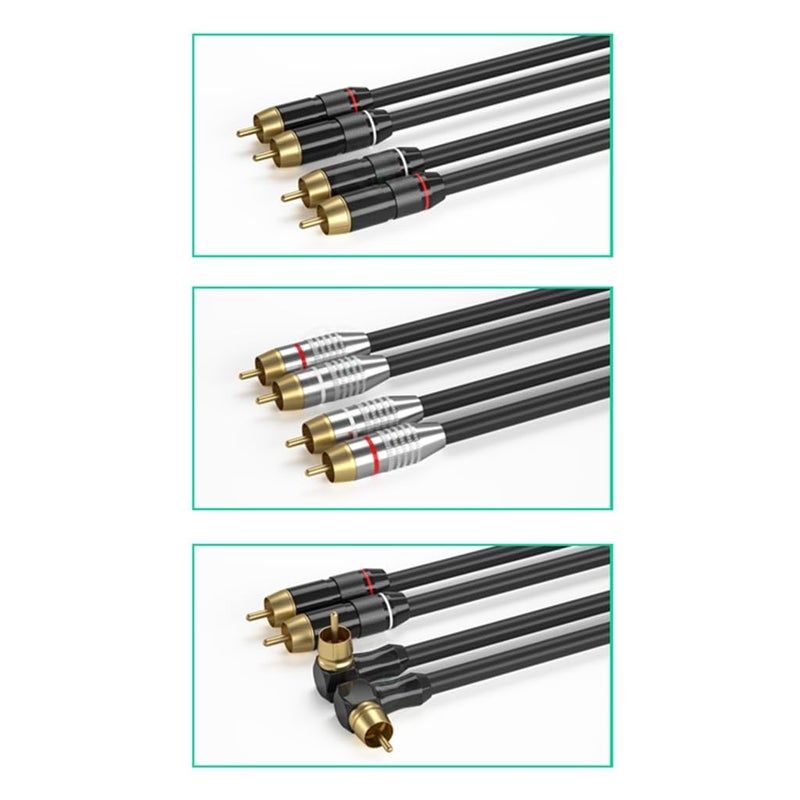 8m Black Elbow Professional Gold Plated Cable Enhances Sound for Gaming Consoles HDTVs - Image 5