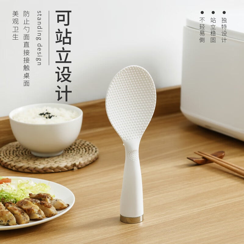 JD Jing Zao Bayco Non-Stick Rice Scoop High-Temperature Resistant Standing Rice Paddle for Rice Cooker, Set of 2 BX3396 - Image 3