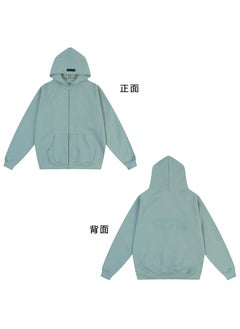FOG ESSENTIALS Hoodie Autumn Winter Plush Zip Jacket Wutong Blue