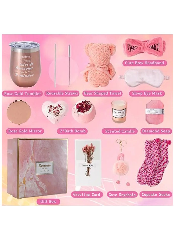 MissTiara Gifts Basket for Women - Birthday Gift Box Set Contains 13 Items Inspirational Gift,Relaxing Spa Care Package for Women Friendship,Friend Gifts for Women  - Image 3
