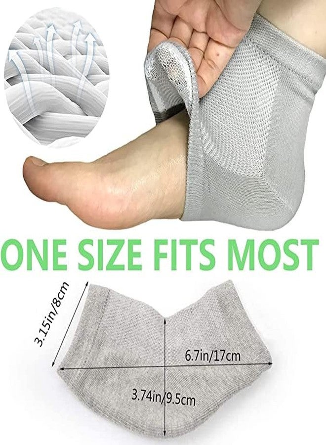 Pelikas Moisturizing Gel Heel Socks Dry Cracked Heel Repair Pain Relief, Cushion Support, Heel Pain Relief Cotton Half Heel Socks Silicone Gel Heel Socks Foot Protector anti crack heel socks Heel Protector Socks Silicon Toe Free Heel Pain Relief Socks For Women and Man (Multi Color) - Image 4