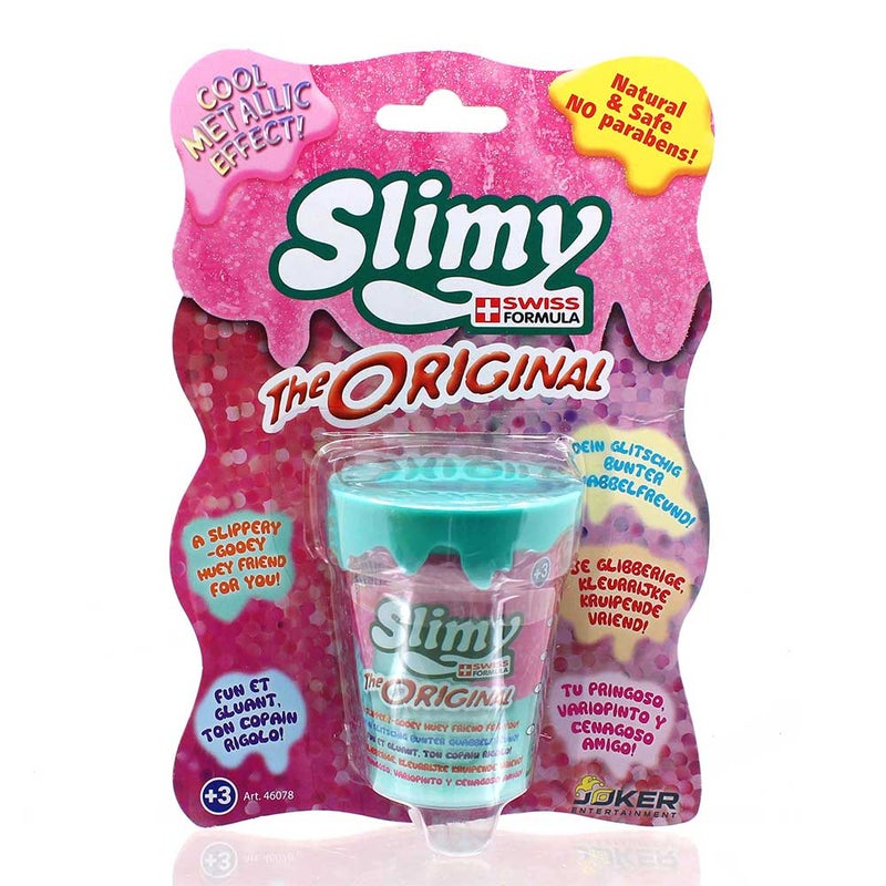Slimy Mini Original Metallic Slime Blister Card (80 g, Assorted)