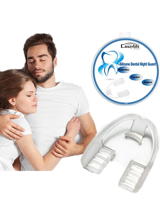حياة مجنونة واقي الفم المريح، إيقاف طحن الأسنان، حامي الأسنان الشفاف، حماية الفم أثناء الليل، واقي الفم للنوم، تخفيف الألم في عضلات الفك - Image 1