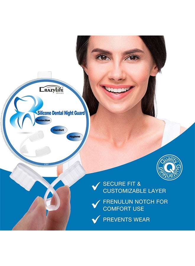 حياة مجنونة واقي الفم المريح، إيقاف طحن الأسنان، حامي الأسنان الشفاف، حماية الفم أثناء الليل، واقي الفم للنوم، تخفيف الألم في عضلات الفك - Image 2