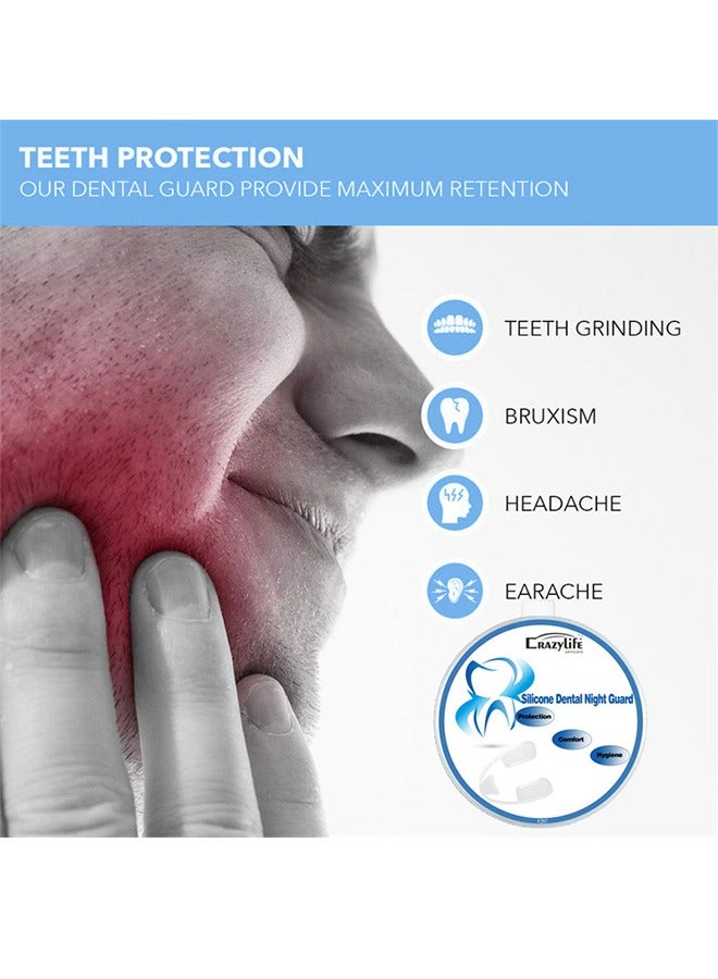 حياة مجنونة واقي الفم المريح، إيقاف طحن الأسنان، حامي الأسنان الشفاف، حماية الفم أثناء الليل، واقي الفم للنوم، تخفيف الألم في عضلات الفك - Image 3