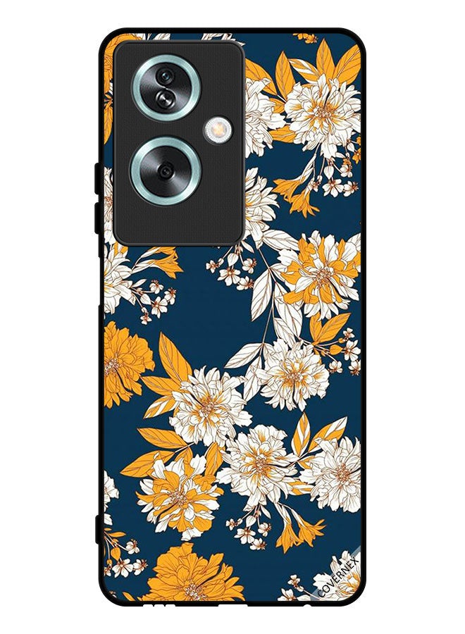 Covernex Protective Case Cover For Oppo A79 Flowers & Leaves Wallpaper - Image 1