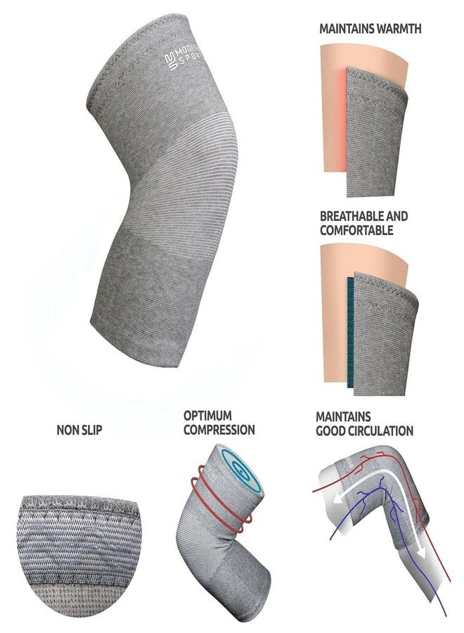 Bamboo Yarn Knee Brace for Men and Women - Knee Pain, Gym, Running, Basketball, Meniscus Tear, Sports, Joint Pain Relief, Injury Recovery Pack Of 2 (XL) - Image 4