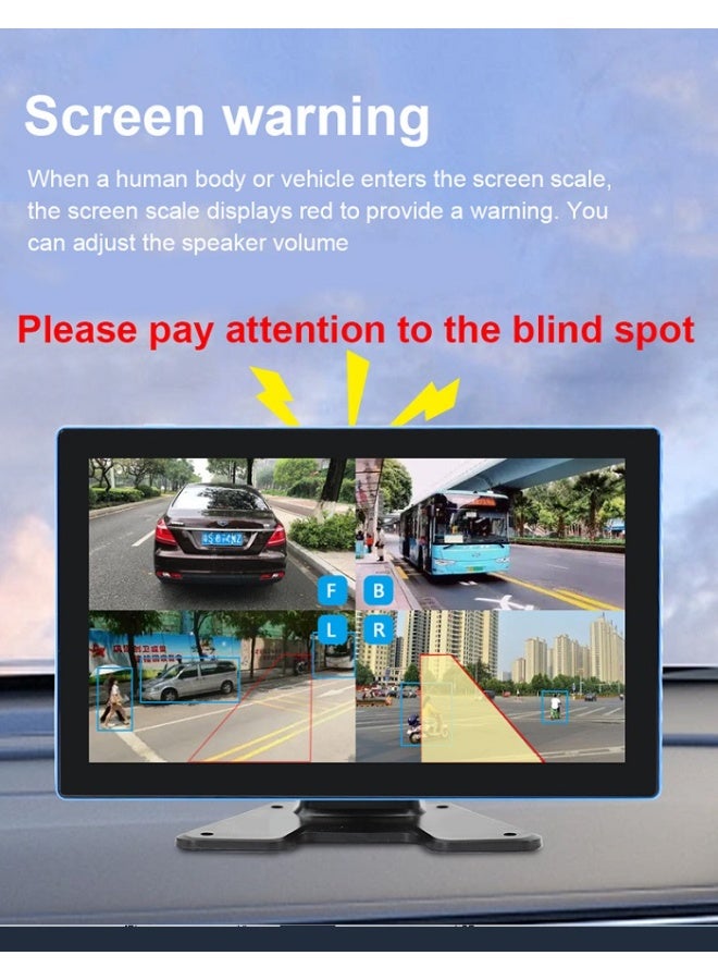 10.36 inch 1080P 4 Channel Dash Camera with Alarm Supports Car Play, Android Auto, BSD, Wifi for Truck Bus - Image 4