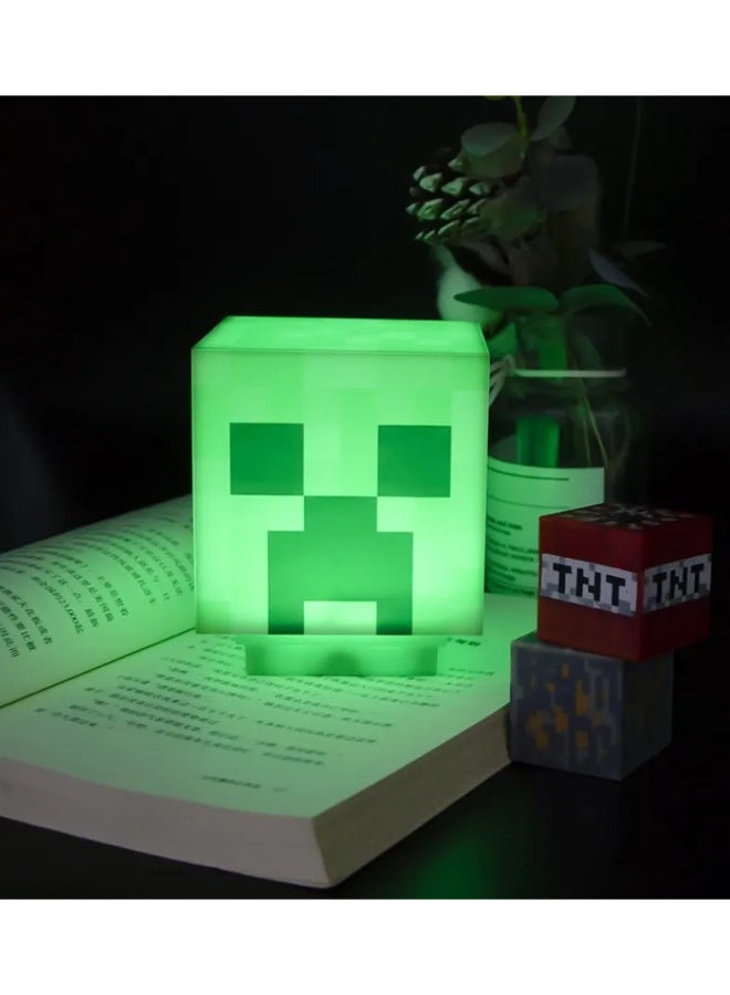 ZERIFAM Minecraft Light, Minecraft Creeper Night Light with Sounds, USB Night Light, Safe Durable LED Desk Lamps, Handheld Night Light for Kids Bedrooms , Gamer Décor, Study Desks - Image 1