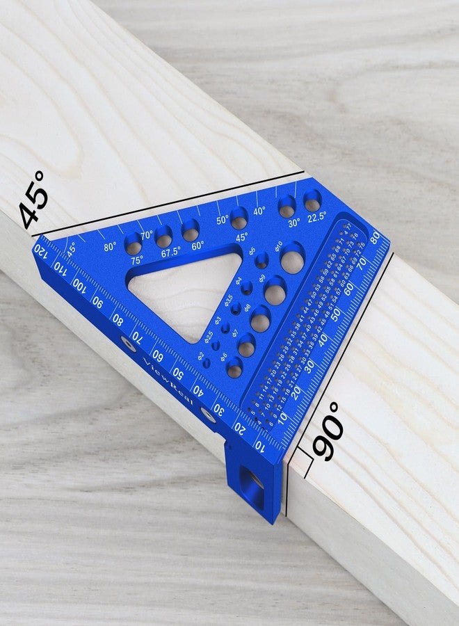 ViewReal Aluminum Carpenter Square with 3D Multi-Angle Layout Measuring Ruler - Upgraded Pin Pivot Design for Secure Storage, Woodworking Squares Compact Woodworking Tool(Metric) - Image 5
