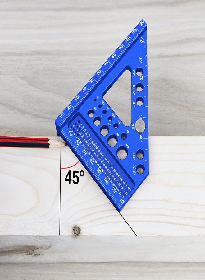 ViewReal Aluminum Carpenter Square with 3D Multi-Angle Layout Measuring Ruler - Upgraded Pin Pivot Design for Secure Storage, Woodworking Squares Compact Woodworking Tool(Metric) - Image 4