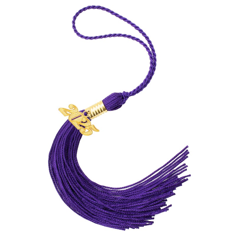 NZKNP 2025 Graduation Tassel 1PCGraduation Cap Tassels Charm for 2025 Grads2025 Tassel with 2025 Year Gold Date Charms for Graduate Parties Ceremonies SouvenirGraduation Hat Decoration 9 Purple 