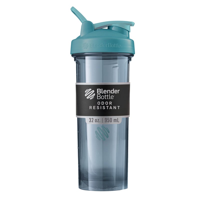 BlenderBottle Shaker Bottle Pro Series Perfect for Protein Shakes and Pre Workout 32Ounce Cerulean Blue