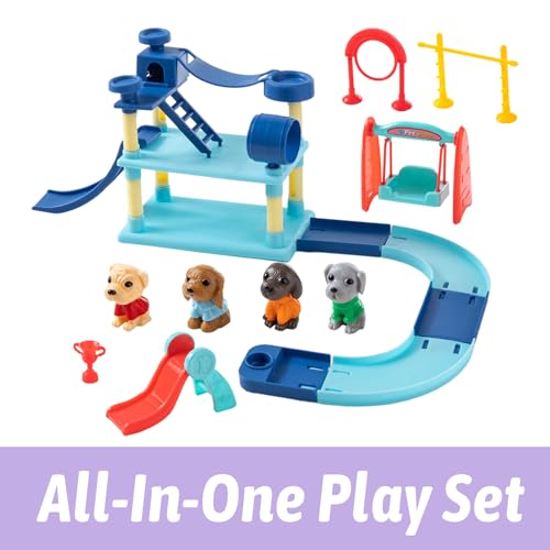 PreTrans Pet Track Set Pet Sensory Bin for Kids AllinOne Animal Sensory Sand Kit with Dog Playset Tools - Image 5