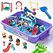 PreTrans Pet Track Set Pet Sensory Bin for Kids AllinOne Animal Sensory Sand Kit with Dog Playset Tools - Image 2