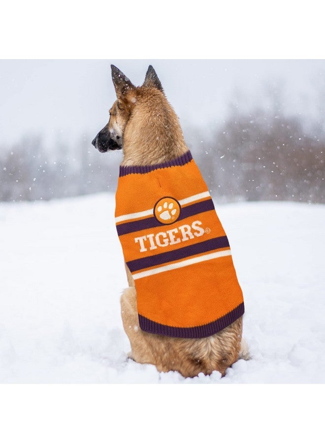 Pets First NCAA Clemson Tigers Dog Sweater, Size Medium. Warm and Cozy Knit Pet Sweater with NCAA Team Logo, Best Puppy Sweater for Large and Small Dogs - Image 4