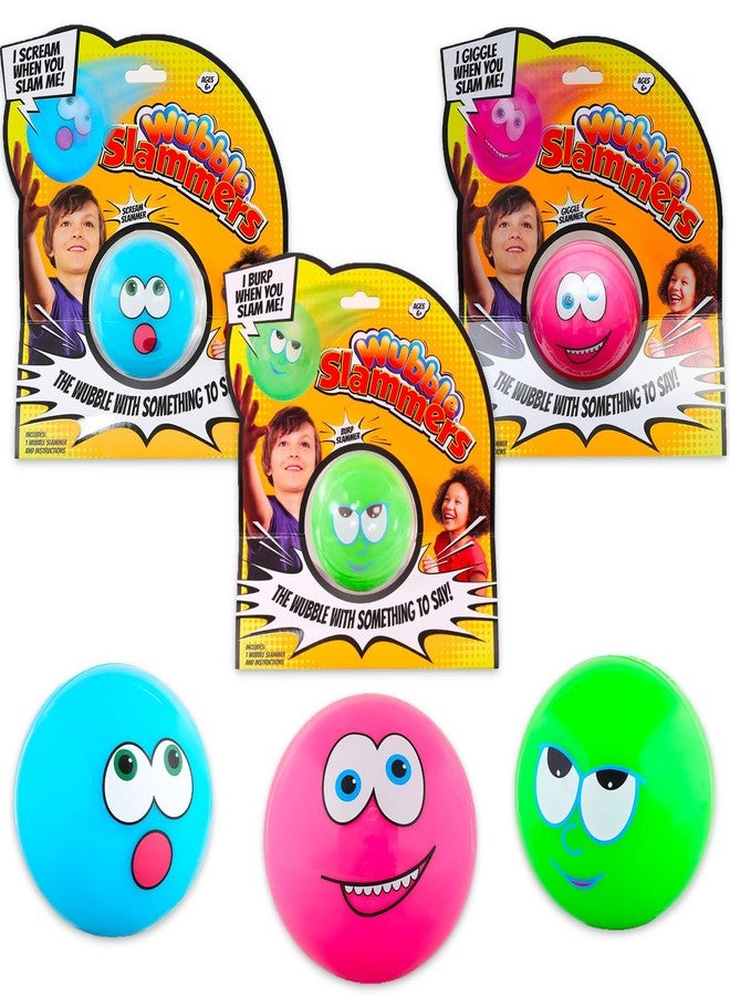 NSI Wubble Slammers Ball 3 Pack - Bundle with 3 Wubble Slammers Balls Plus Temporary Tattoos | 3" Wubble Ball for Kids, Boys, Girls - Image 2