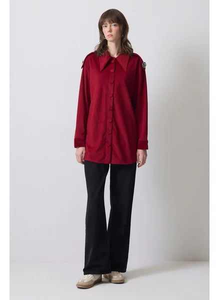 Touche Epaulette Detailed Corduroy Shirt