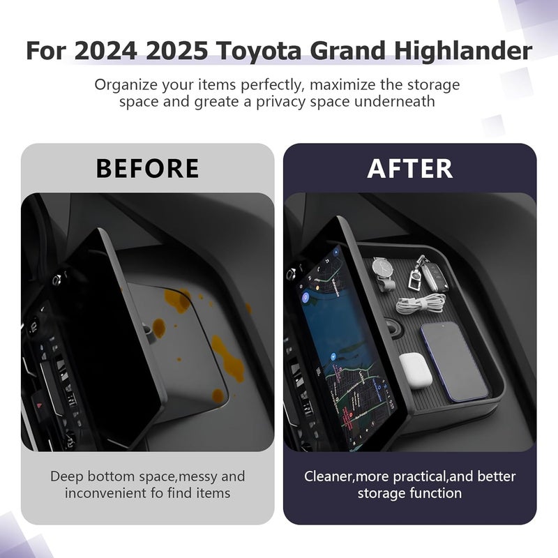 LUWU Dashboard Storage Tray for 2024-2025 Toyota Grand Highlander - Image 2