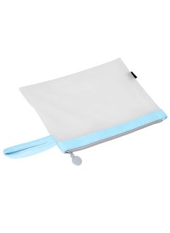 Thoraya Zipper File Bag Large Capacity Transparent A4 Waterproof Feel Comfortable Paper File BagBlue  - Image 3