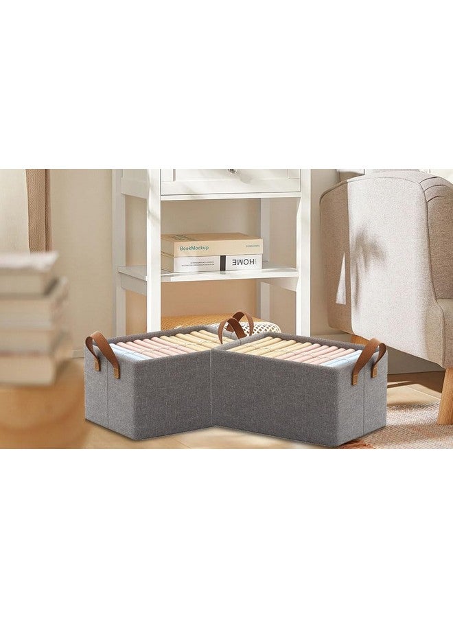 JEYANG JEYANG Compartment Foldable Grey Fabric Wardrobe Jeans, T-Shirt, and Pant Organizer Efficient Clothing Storage Solution for Wardrobe Organization & Clothes Management (Pack of 5) - Image 5