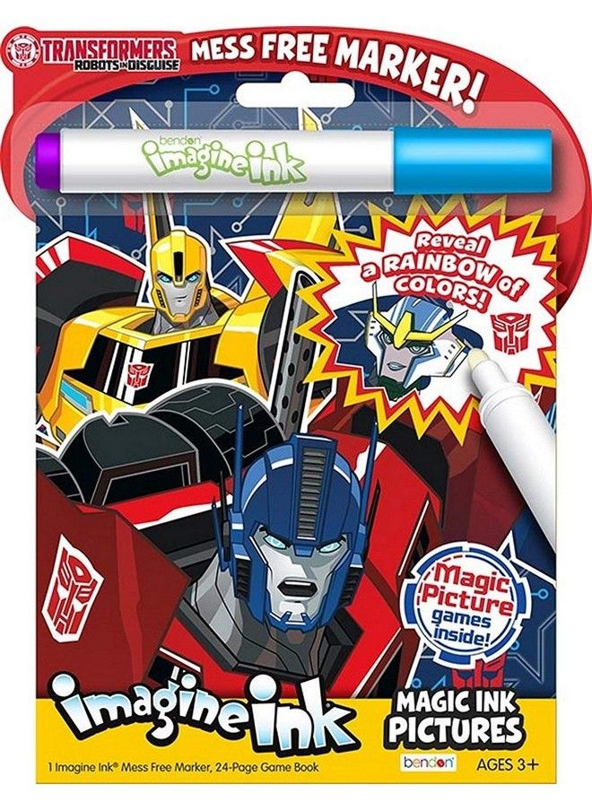TRANSFORMERS - Imagine Ink Coloring Book Super Set With Over 300 Stickers (Includes Messfree Marker) - Image 1