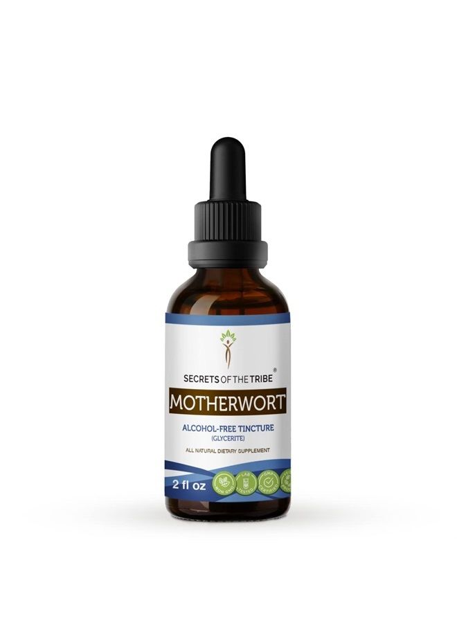 Secrets of the Tribe Motherwort Tincture Alcohol-Free Liquid Extract, Motherwort (Leonurus Cardiaca) Dried Herb (2 FL OZ) - Image 1