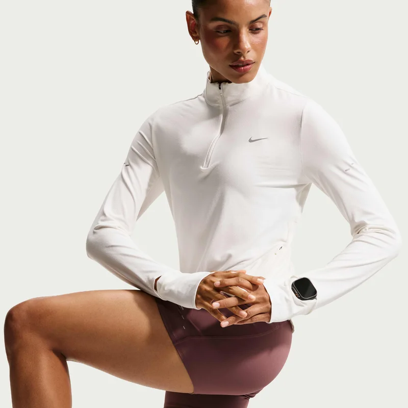 Nike White Women's Swift Dri-FIT UV 1/4-Zip Running Top for Women | Best Price UAE