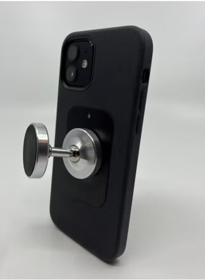 AROAQ Dual Magnetic Gym Phone Holder for Working Out Videos-Double Sided Strong Magnet with 360 Degree Rotation - Fits Any Smart Phone - Image 5