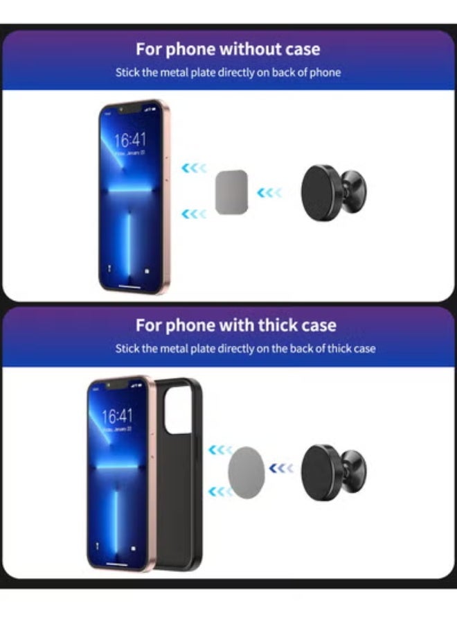 AROAQ Dual Magnetic Gym Phone Holder for Working Out Videos-Double Sided Strong Magnet with 360 Degree Rotation - Fits Any Smart Phone - Image 3